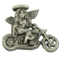 Biker Angel Lapel Pin